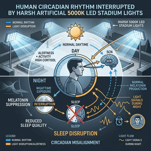 Circadian rhythm disruption diagram