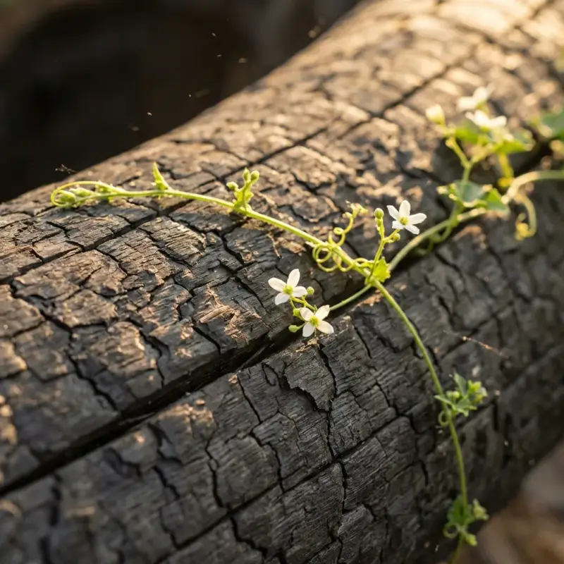 Close-up detail of Shou Sugi Ban charred cedar wood texture used for a modern moon gate
